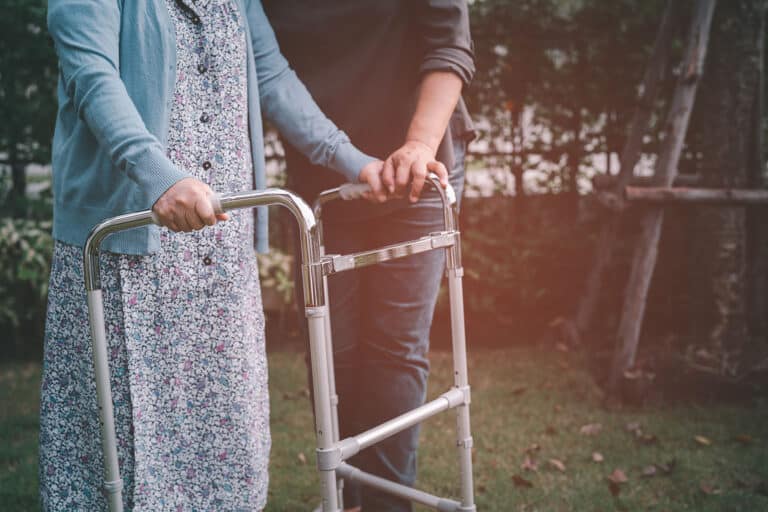 Post hospital care supports seniors with safe footwear, mobility aids, and guided recovery.